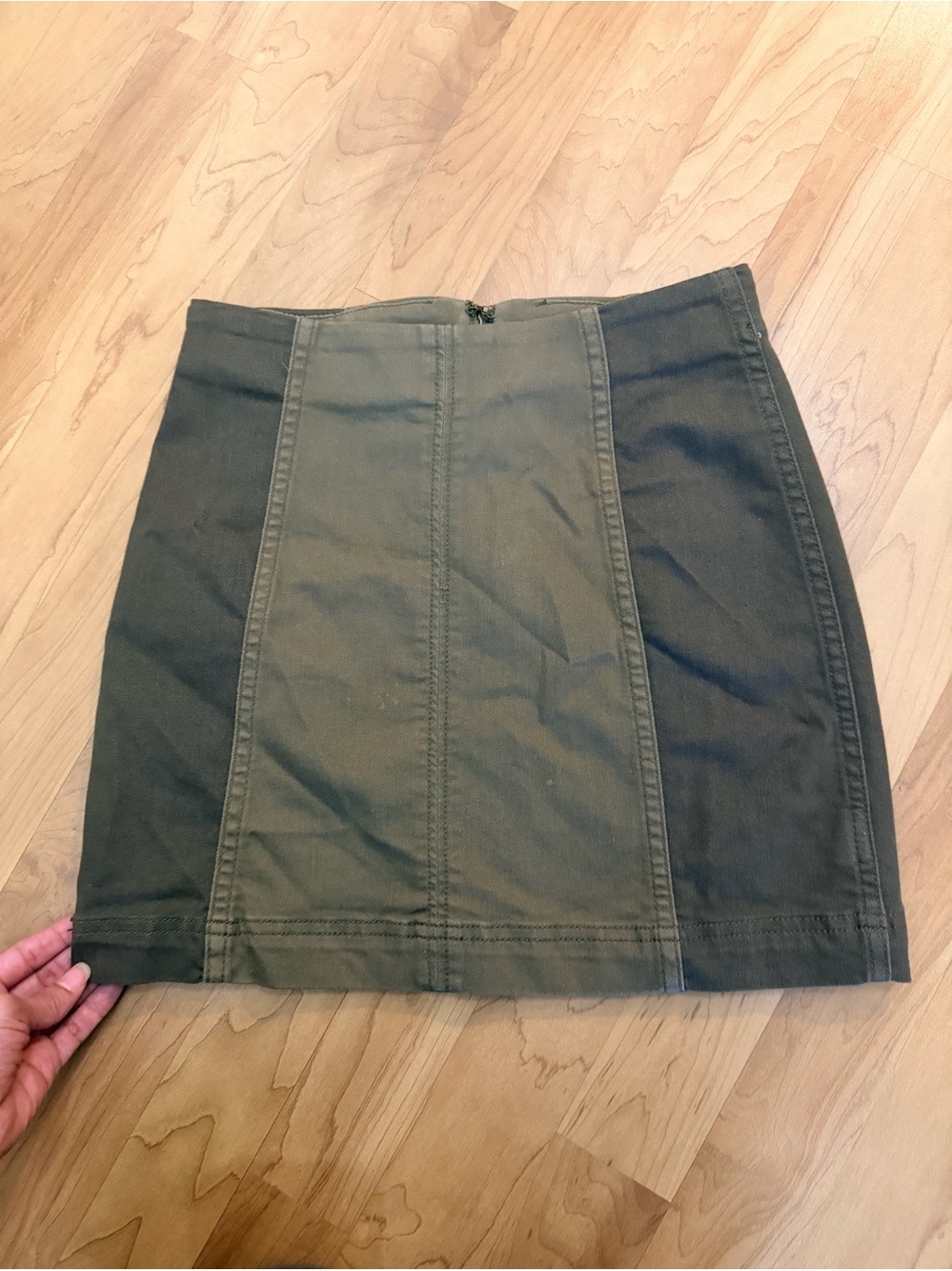 Free people: Olive Panel A-Line Mini Skirt